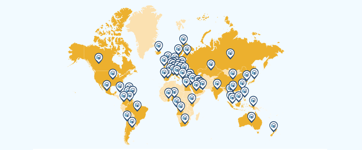 ShipERP Customers on World Map